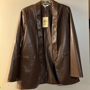 Brown pleather jacket